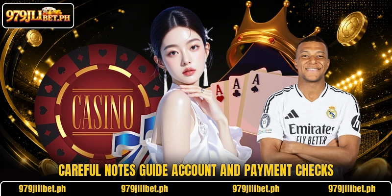 Careful notes guide account and payment checks