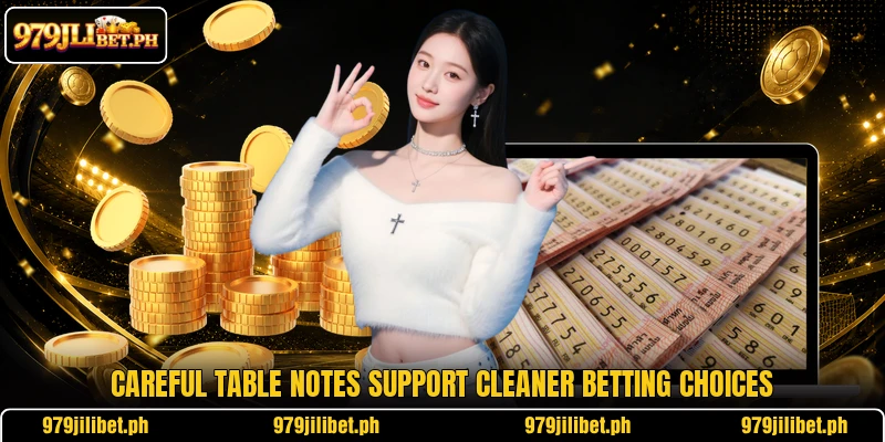 Careful table notes support cleaner betting choices