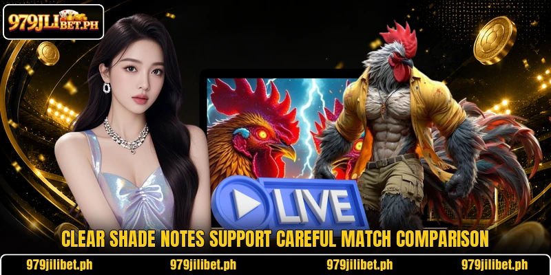 Clear shade notes support careful match comparison