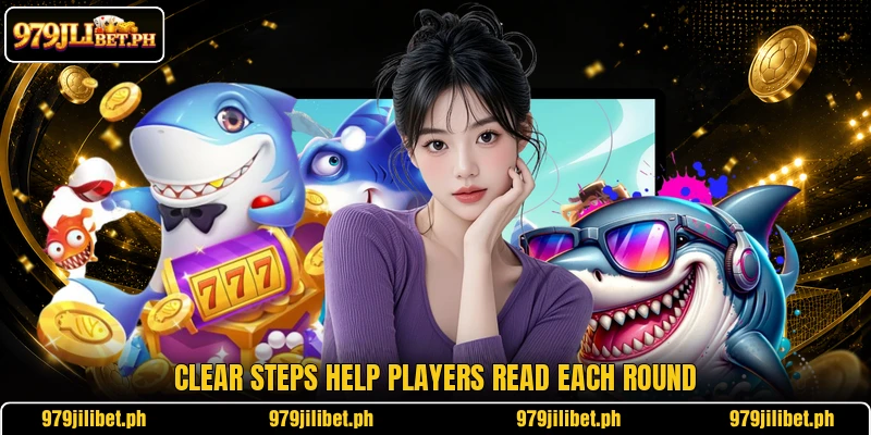 Clear steps help players read each round