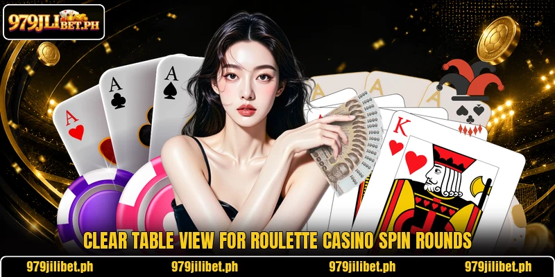 Clear table view for Roulette Casino Spin rounds