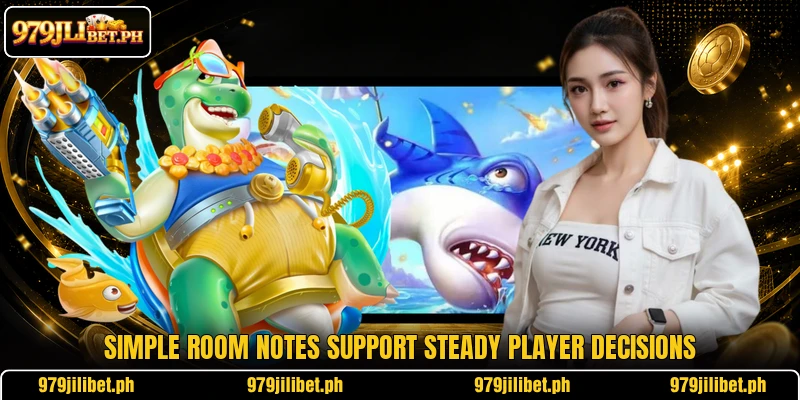 Simple room notes support steady player decisions